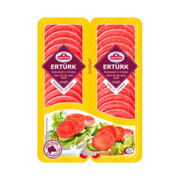 Egetürk Rindersalami in Scheiben Ertürk 2x100g