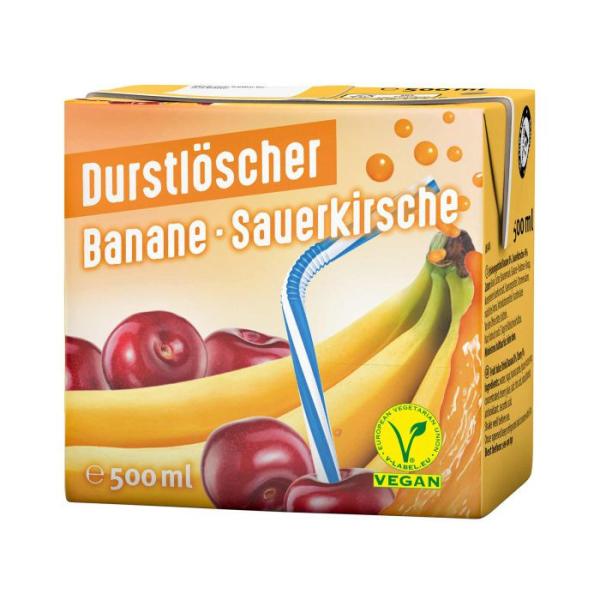 Durstlöscher Banane-Sauerkirsche 500ml